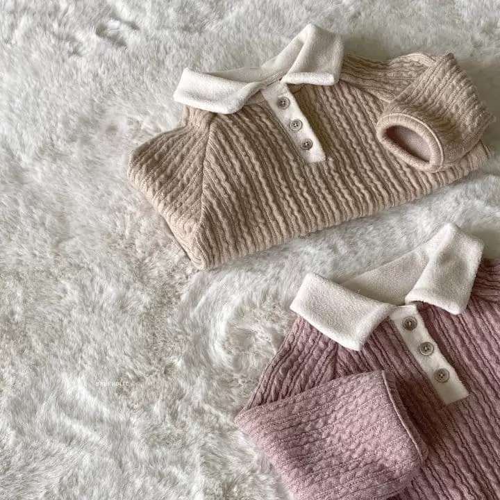 Bebe Holic - Korean Baby Fashion - #babygirlfashion - Twist Collar Bodysuot - 10