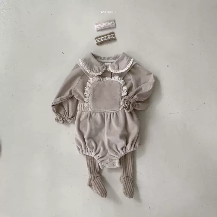 Bebe Holic - Korean Baby Fashion - #babyoninstagram - Embo Frill Dungarees - 7