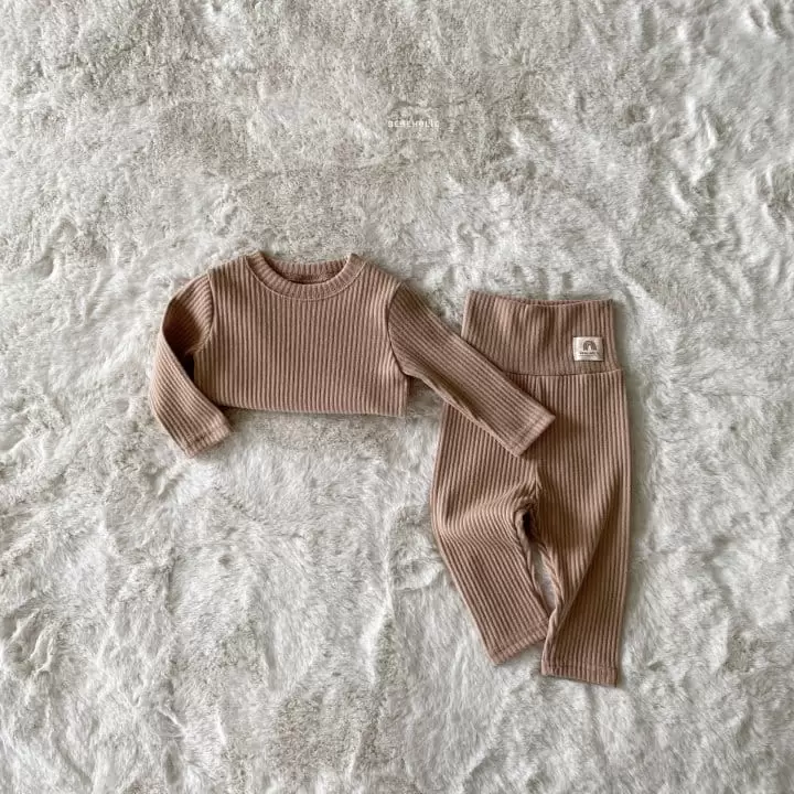 Bebe Holic - Korean Baby Fashion - #babyootd - Triangle Stomach Set - 6