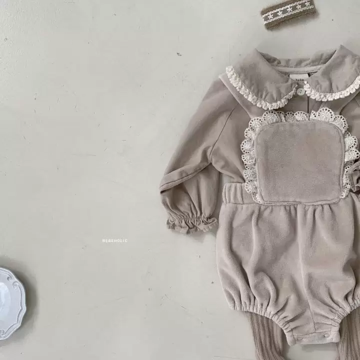 Bebe Holic - Korean Baby Fashion - #babyootd - Embo Frill Dungarees - 8