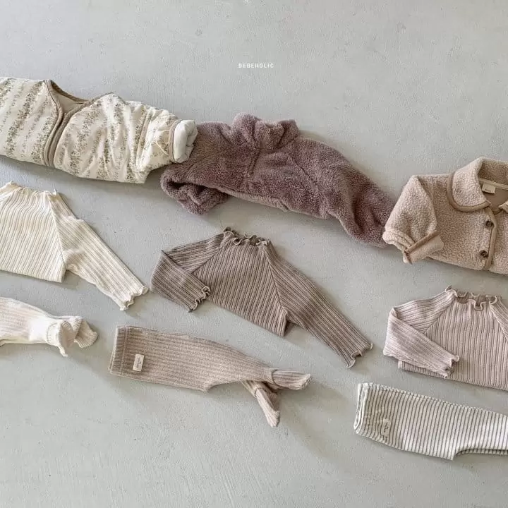Bebe Holic - Korean Baby Fashion - #babyoutfit - Terry Rib Tee