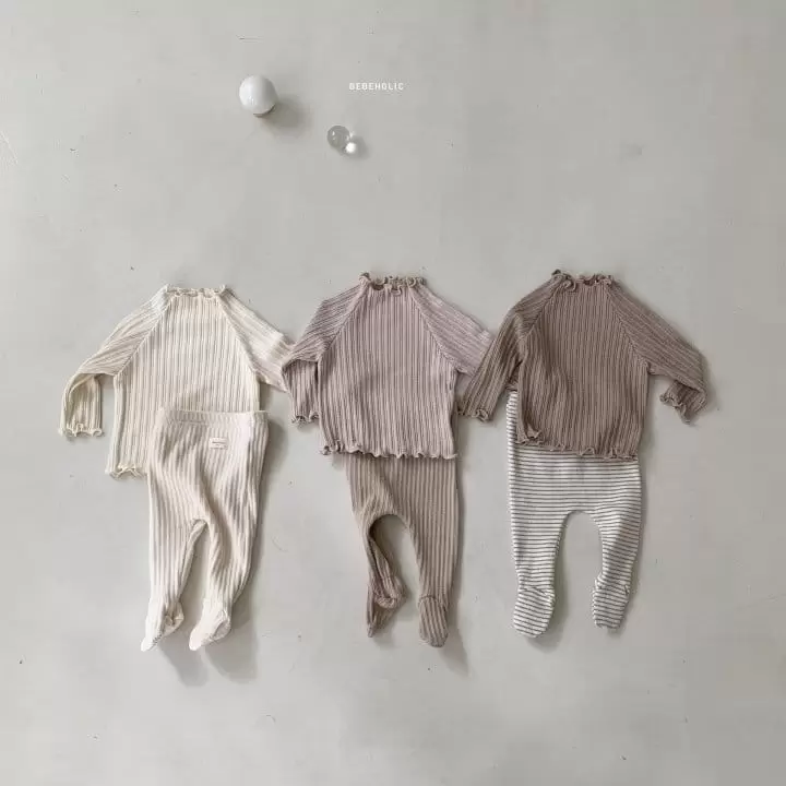 Bebe Holic - Korean Baby Fashion - #babyoutfit - Terry Rib Tee - 2