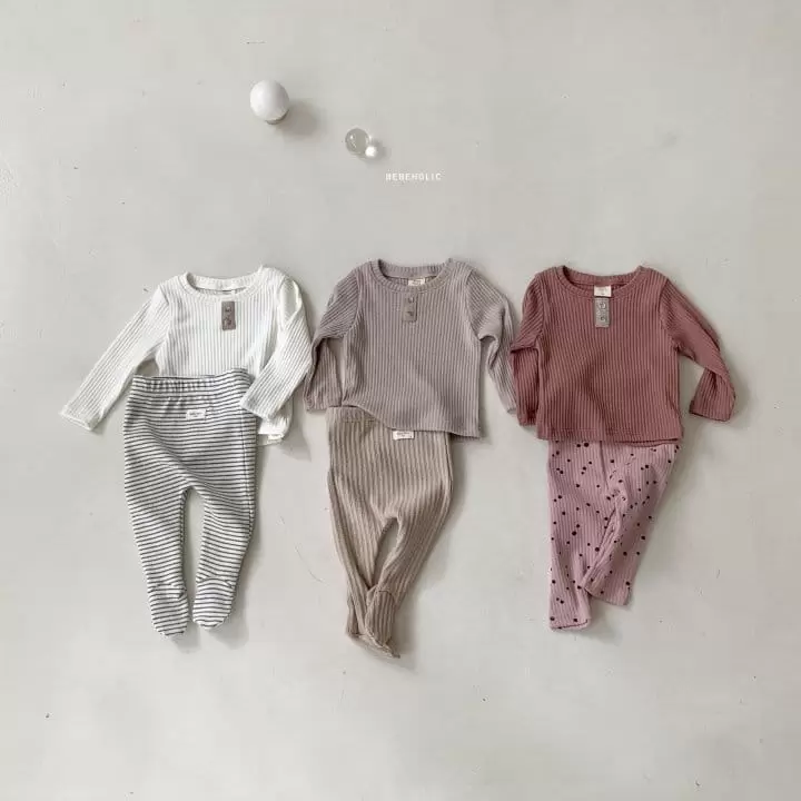 Bebe Holic - Korean Baby Fashion - #babyoutfit - Button Tee