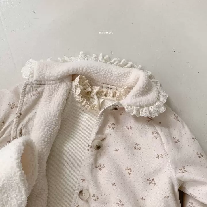 Bebe Holic - Korean Baby Fashion - #babyoutfit - Uni Collar Pdding Bodysuit - 7