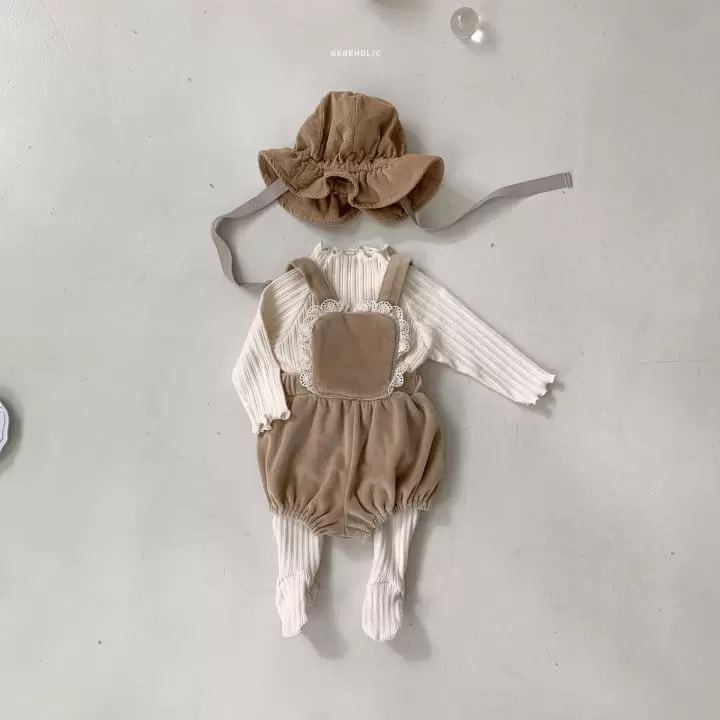 Bebe Holic - Korean Baby Fashion - #babyoutfit - Embo Frill Dungarees - 9