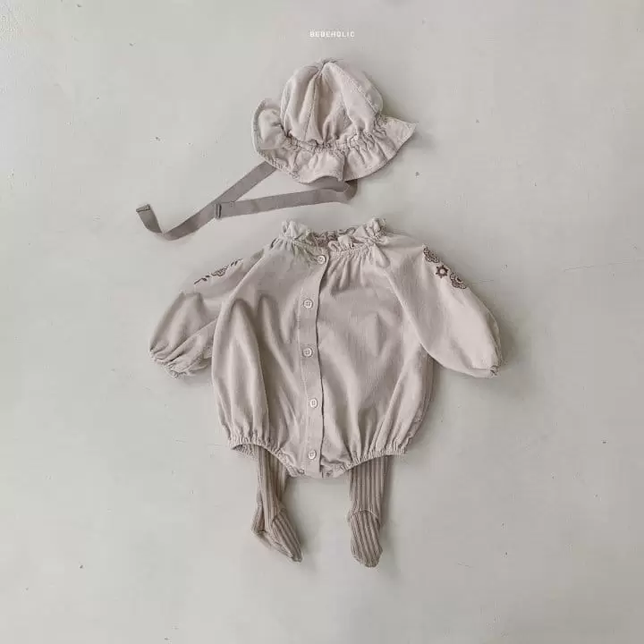 Bebe Holic - Korean Baby Fashion - #babywear - Hadi Embroidery Bodysuit - 6
