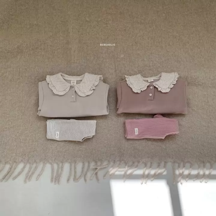 Bebe Holic - Korean Baby Fashion - #babywear - Quilting Collar Bodysuit - 3