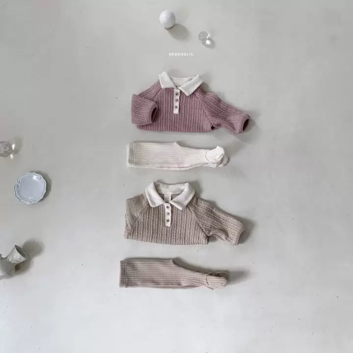 Bebe Holic - Korean Baby Fashion - #onlinebabyboutique - Twist Collar Bodysuot - 2