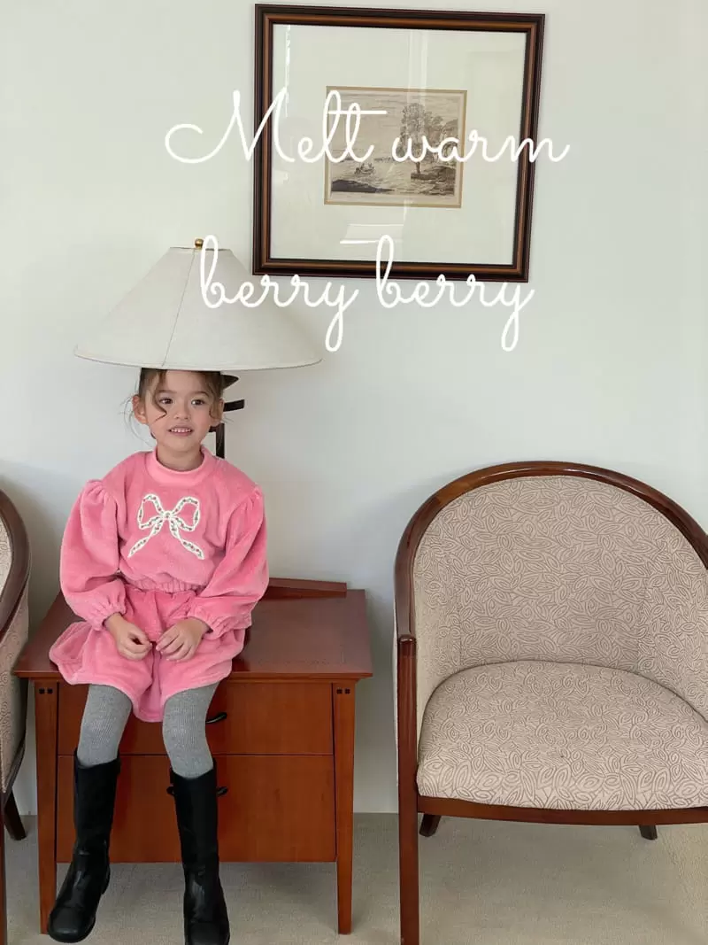 Berry Berry - Korean Children Fashion - #designkidswear - Minky Top Bottom Set - 10