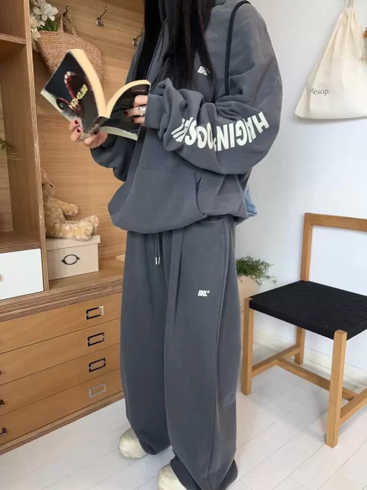 Bricklane - Korean Women Fashion - #momslook - Lettering Feed Hoody Tee - 10