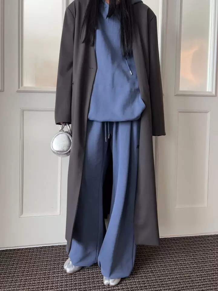Bricklane - Korean Women Fashion - #momslook - NO Collar Long Coat - 5