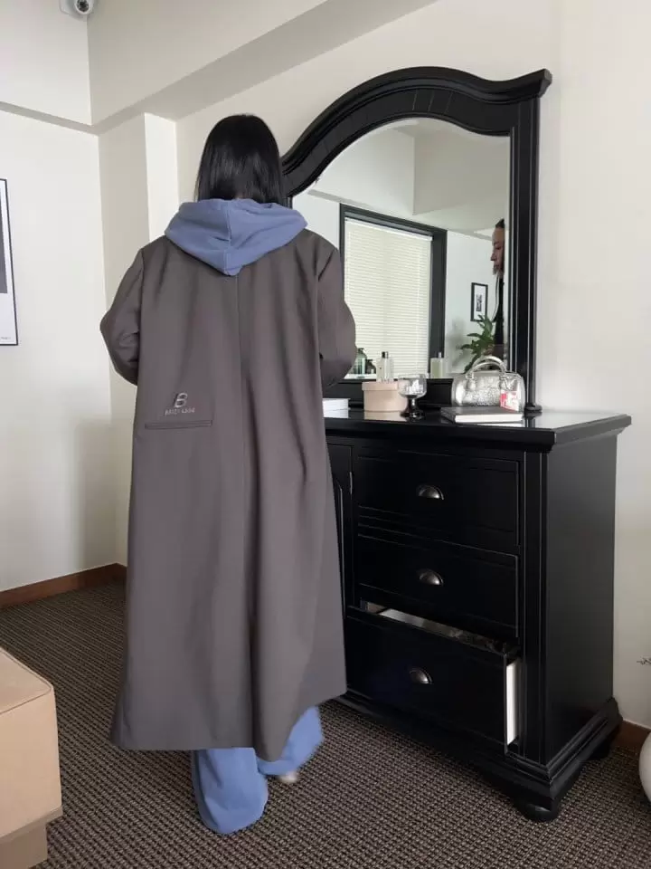 Bricklane - Korean Women Fashion - #momslook - NO Collar Long Coat - 7