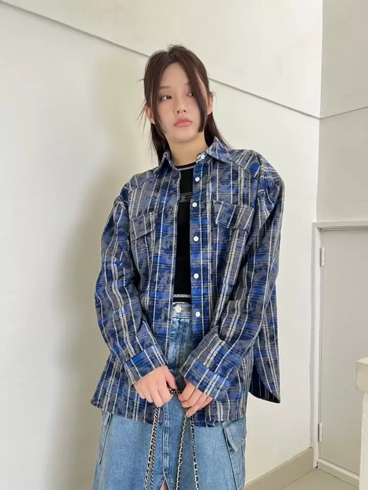 Bricklane - Korean Women Fashion - #womensfashion - Vintage Check Shirt