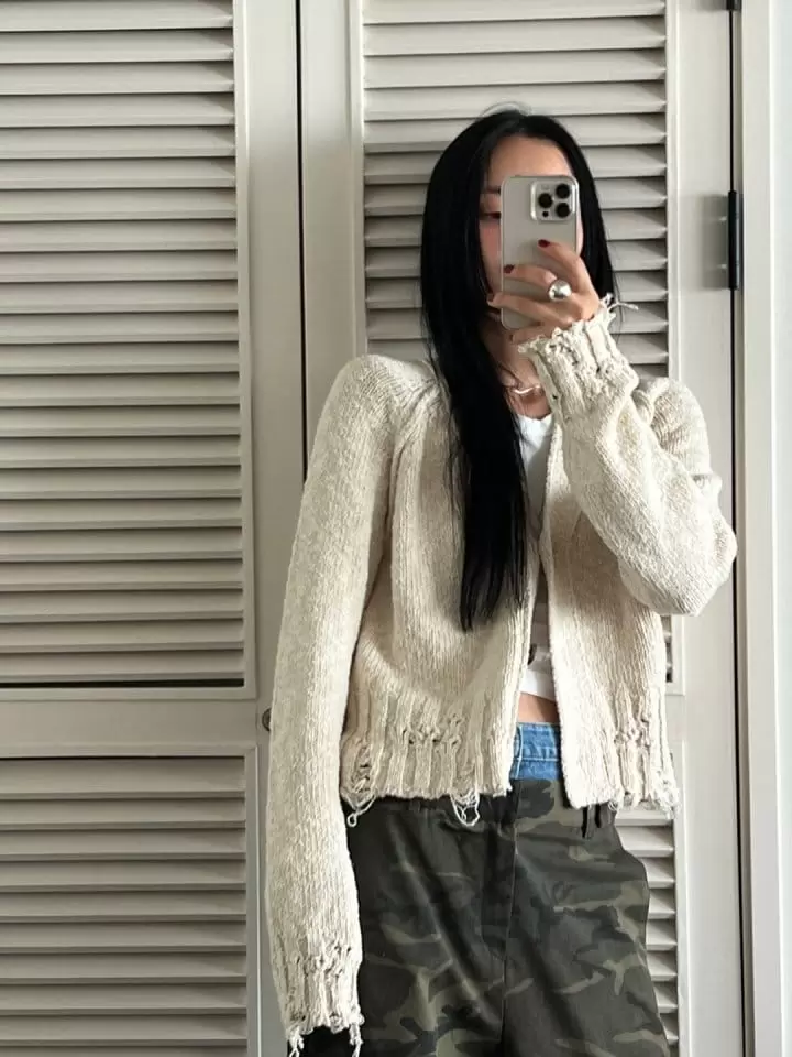 Bricklane - Korean Women Fashion - #womensfashion - Vintage Knit Cardigan - 3