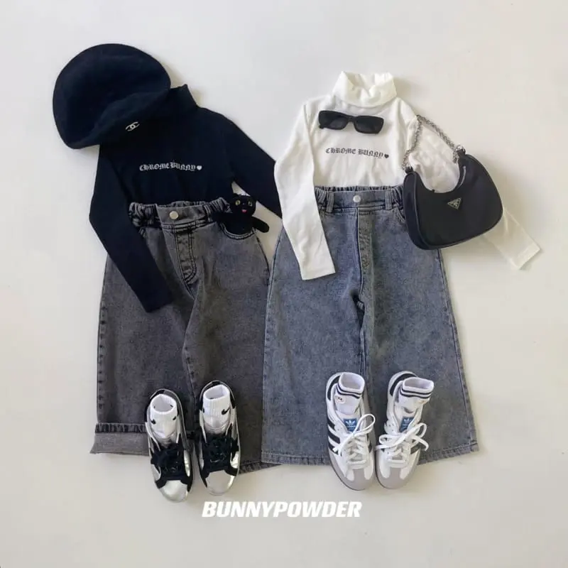 Bunny Powder - Korean Children Fashion - #kidsstore - Crom Turtleneck Tee with Mom - 4