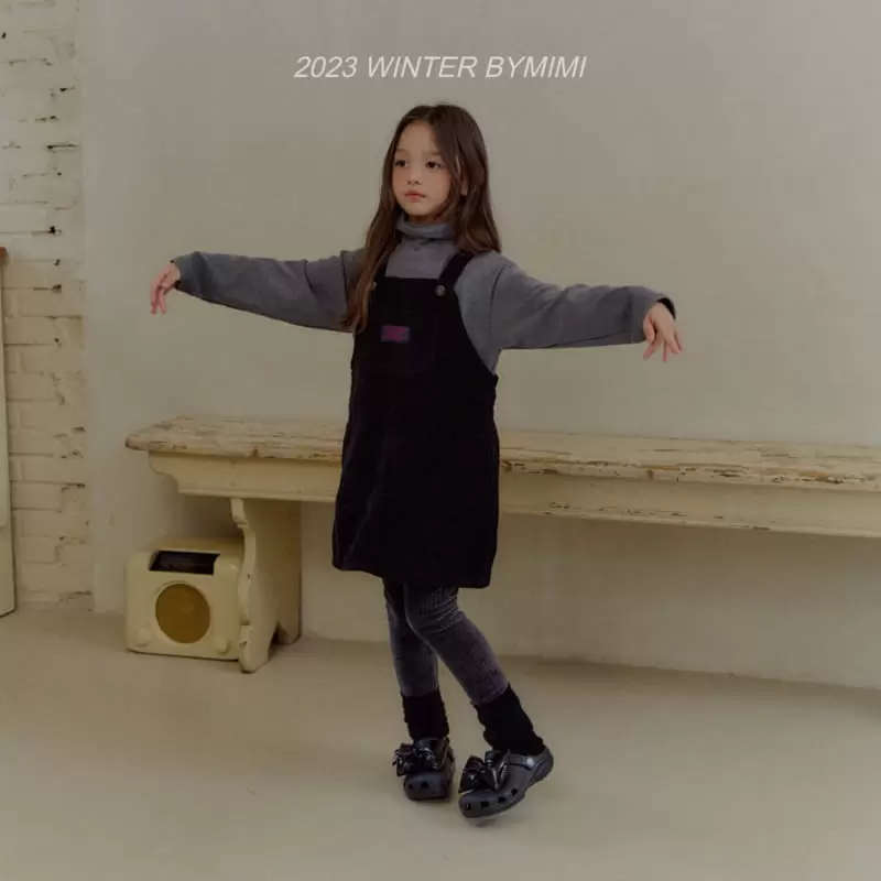 Bymimi - Korean Children Fashion - #littlefashionista - Chu Rib Dungarees One-piece - 4