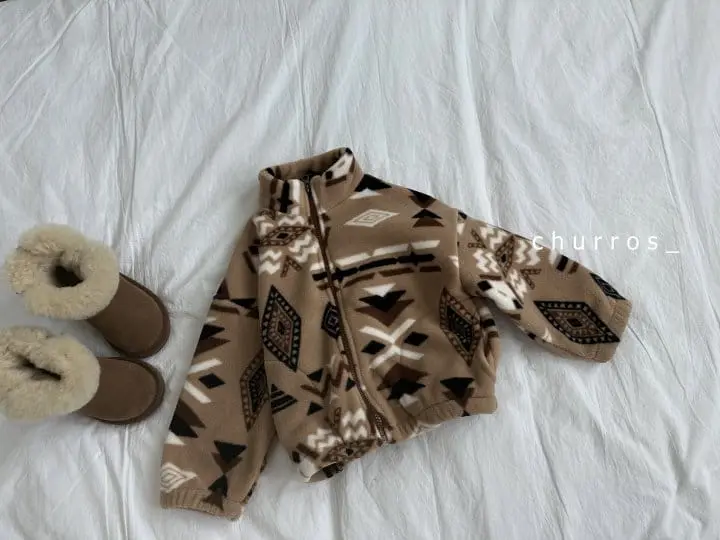 Churros - Korean Children Fashion - #Kfashion4kids - Inka Fleece Zip-up - 3