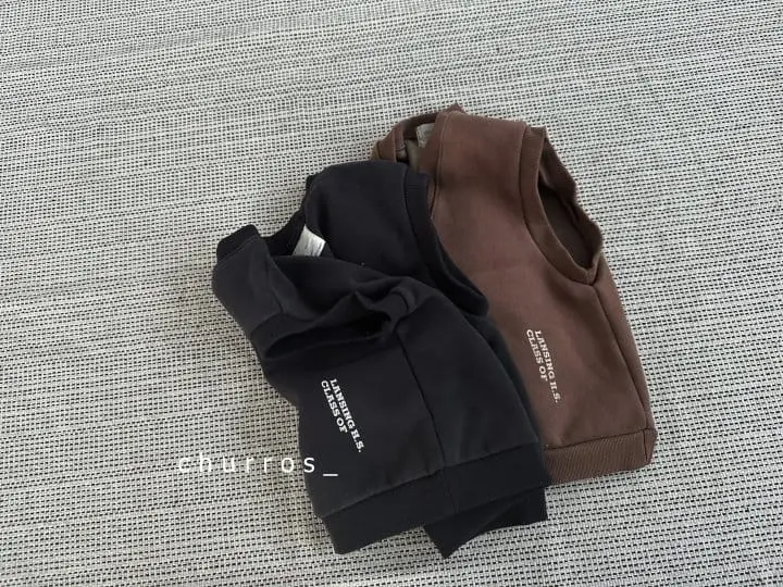 Churros - Korean Children Fashion - #discoveringself - V Neck Fleece Vest - 4