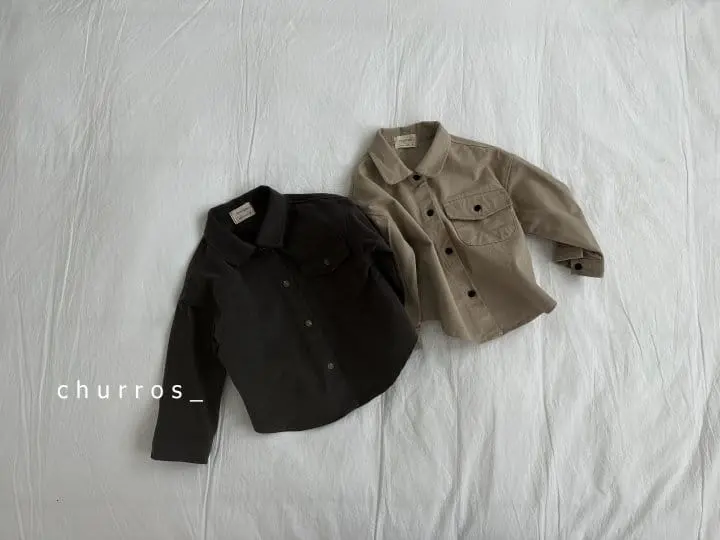 Churros - Korean Children Fashion - #fashionkids - Point Button Shirt - 2