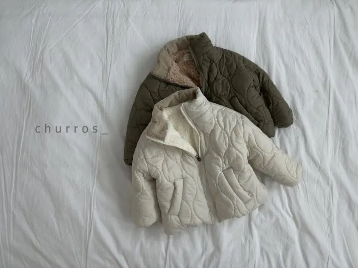 Churros - Korean Children Fashion - #kidzfashiontrend - Neutral Quilting Jumper