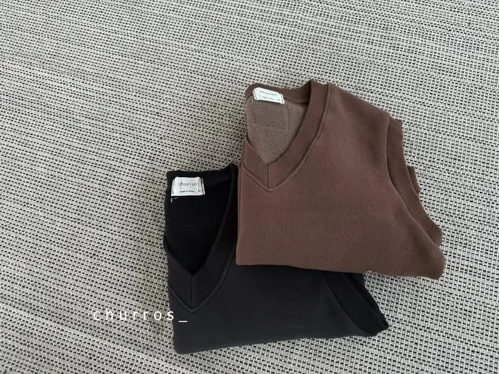 Churros - Korean Children Fashion - #prettylittlegirls - V Neck Fleece Vest - 12