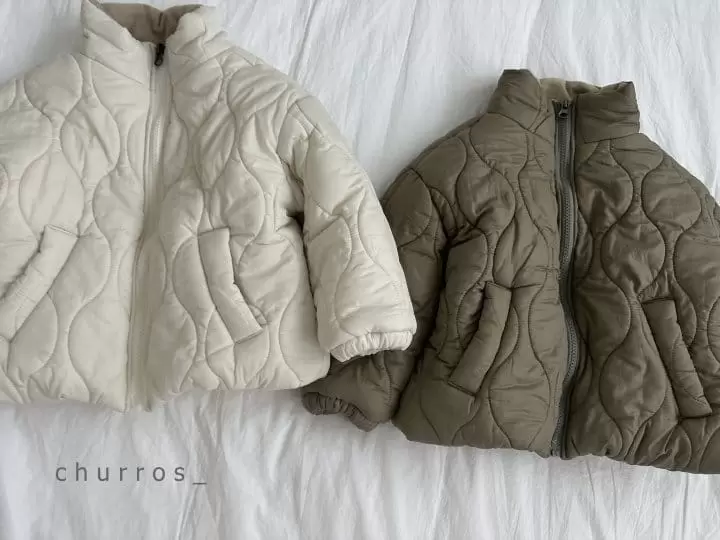 Churros - Korean Children Fashion - #prettylittlegirls - Neutral Quilting Jumper - 6