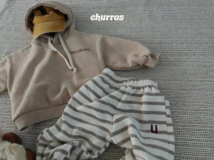 Churros - Korean Children Fashion - #prettylittlegirls - U Stropes Pants - 8