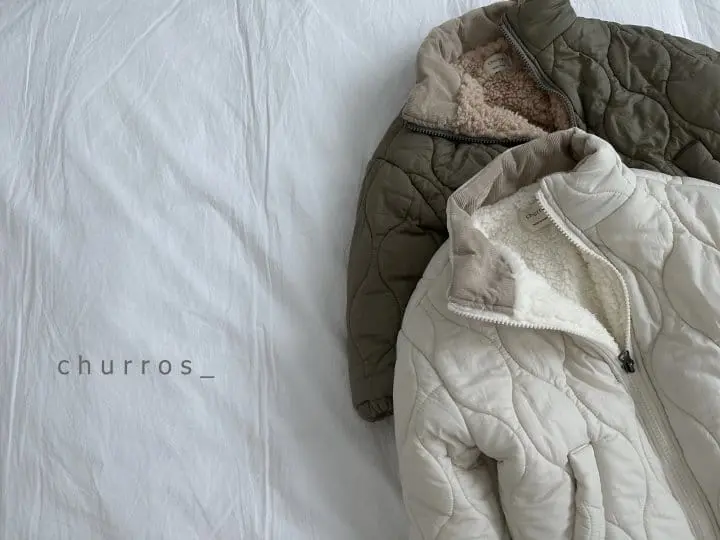 Churros - Korean Children Fashion - #stylishchildhood - Neutral Quilting Jumper - 9