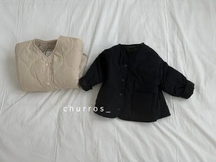 Churros - Korean Children Fashion - #todddlerfashion - Mink Quilting Jacket - 10