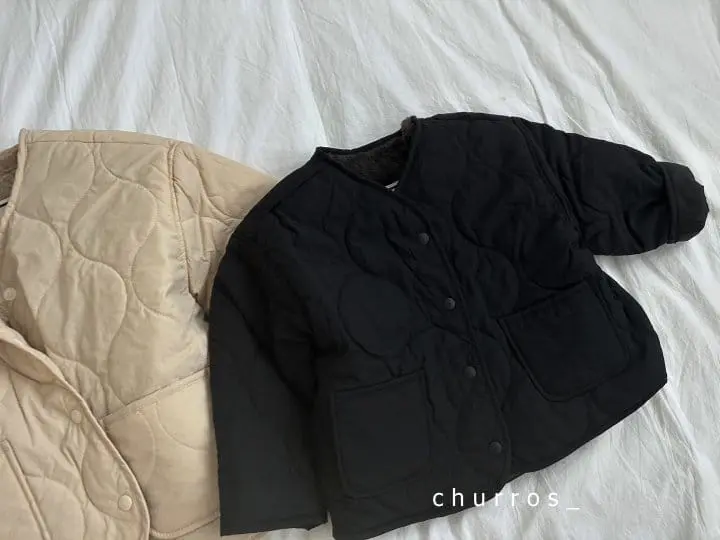 Churros - Korean Children Fashion - #toddlerclothing - Mink Quilting Jacket - 11