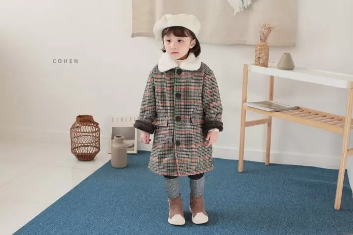 Cohen - Korean Children Fashion - #kidzfashiontrend - Check Coat - 9