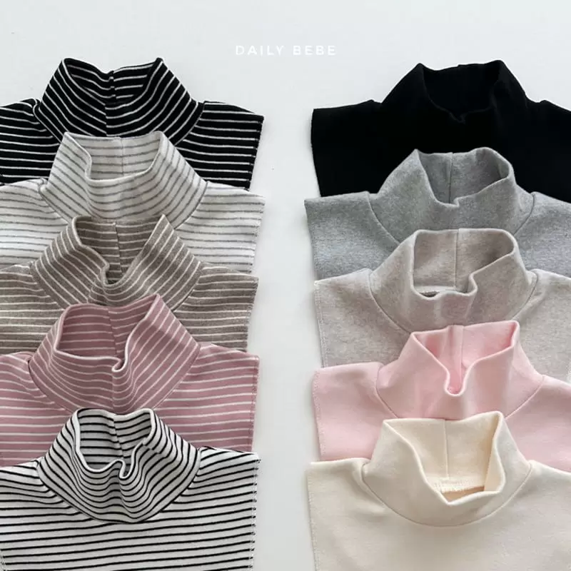 Daily Bebe - Korean Children Fashion - #Kfashion4kids - 1+1 Fake Turtleneck - 7