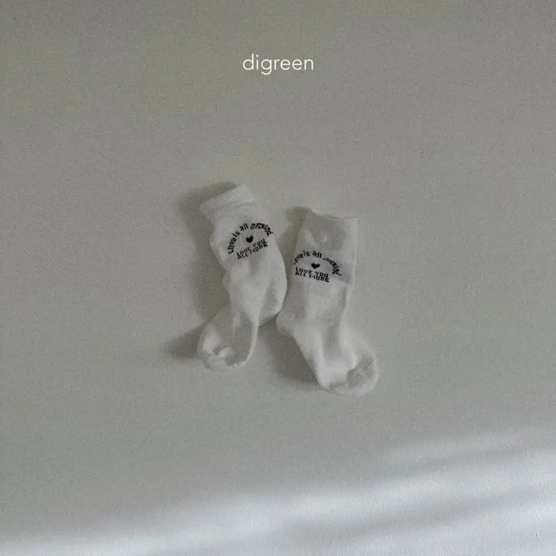 Digreen - Korean Children Fashion - #Kfashion4kids - Love Socks - 5