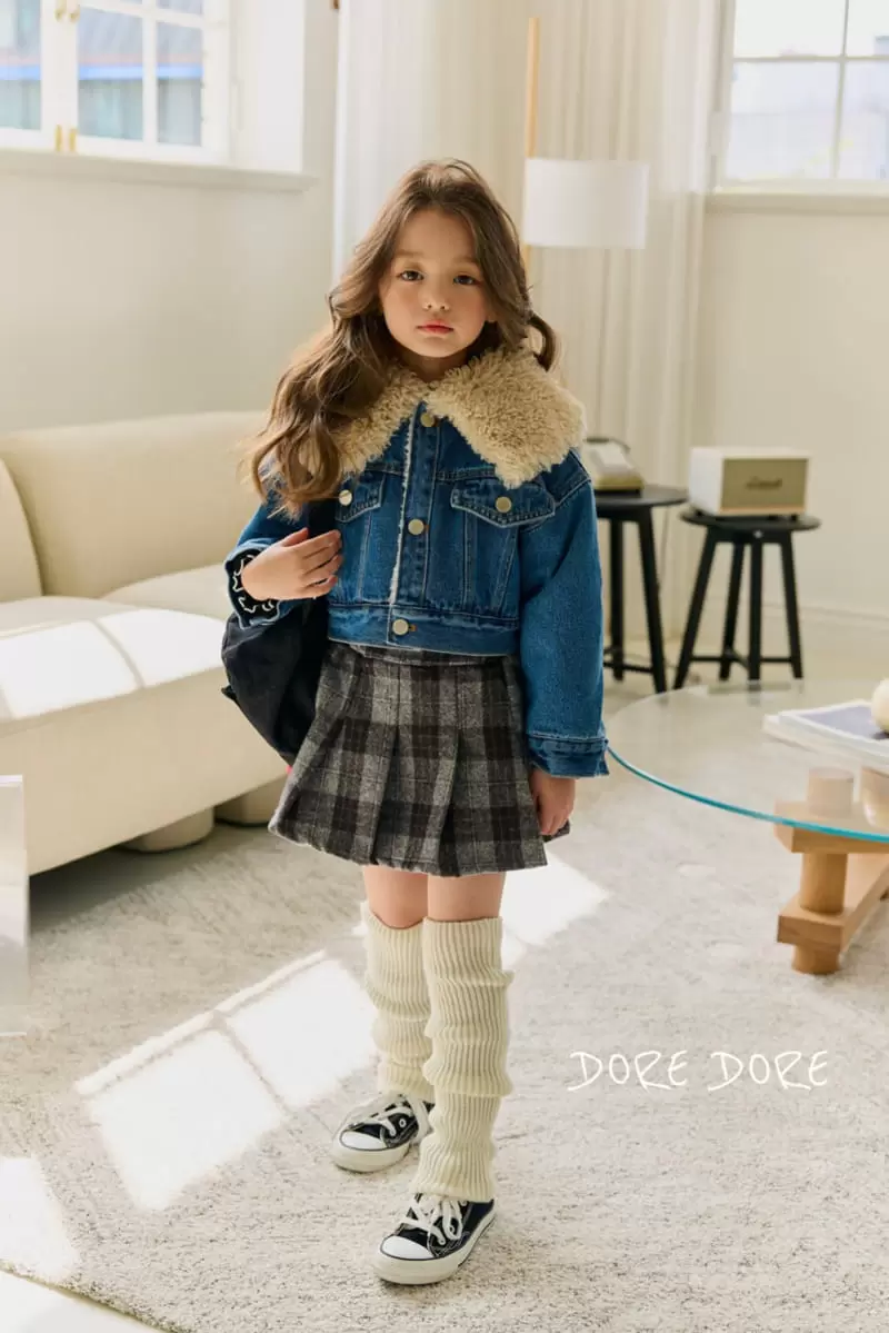 Dore Dore - Korean Children Fashion - #childofig - heck Mosic Skirt Pants - 10