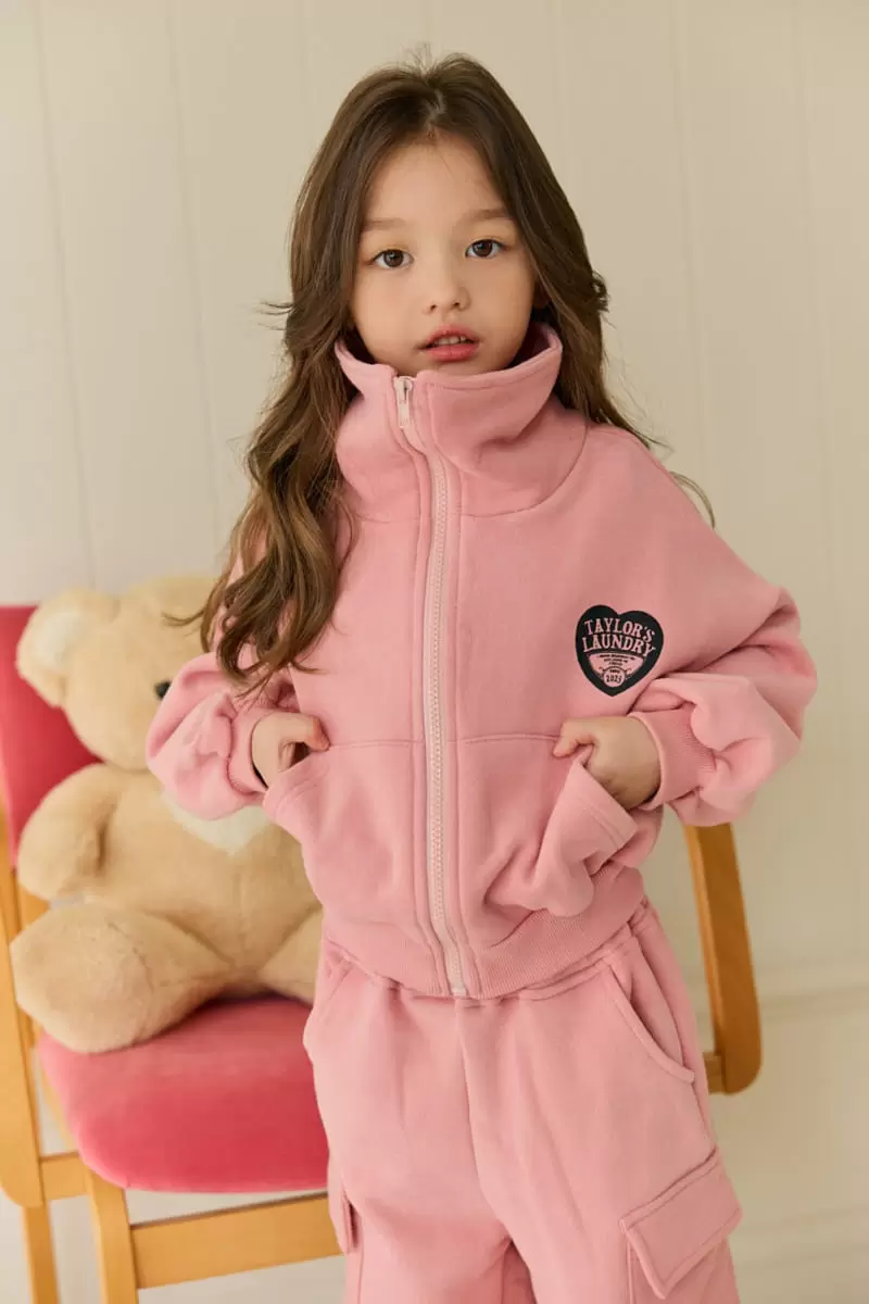 Dore Dore - Korean Children Fashion - #prettylittlegirls - Heart Crop Fleece Zip-up - 11