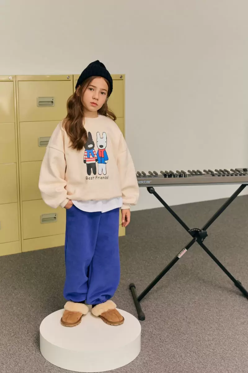 Dore Dore - Korean Children Fashion - #todddlerfashion - Best Friend Fleece Sweatshirt - 8
