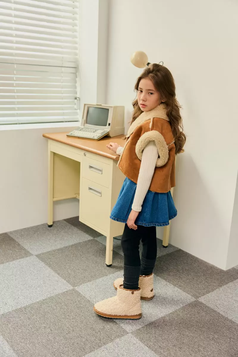 Dore Dore - Korean Children Fashion - #toddlerclothing - Iv Skirt Leggings - 7