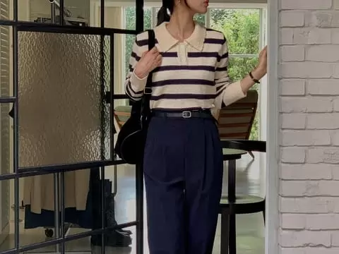 Dress Room - Korean Women Fashion - #momslook - Morning St Towel Knit Tee - 12