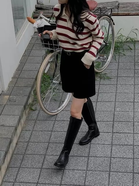 Dress Room - Korean Women Fashion - #momslook - Morning St Towel Knit Tee - 6