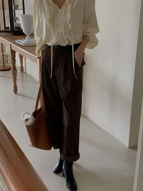 Dress Room - Korean Women Fashion - #momslook - Merry Corduroy Pants - 10