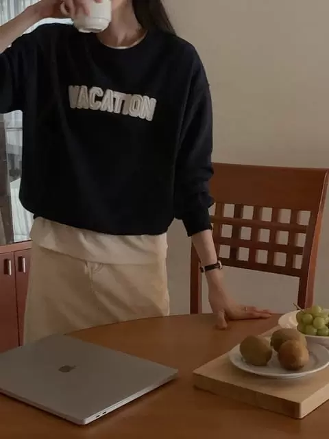 Dress Room - Korean Women Fashion - #momslook - Vacation Sweatshirt - 2