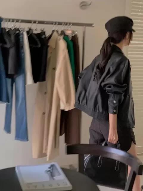Dress Room - Korean Women Fashion - #momslook - Bite Leather Jacket - 9