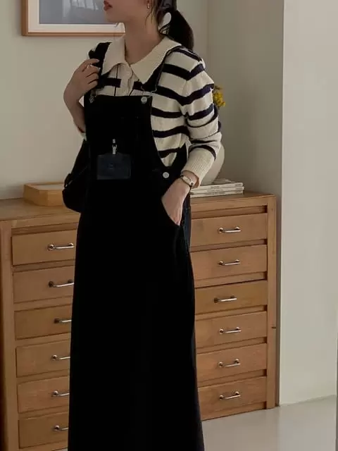 Dress Room - Korean Women Fashion - #momslook - Perry Denim Dungarees One-piece - 10