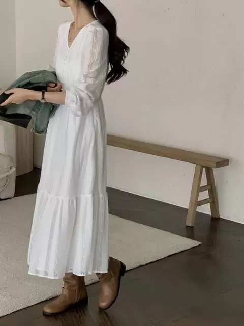 Dress Room - Korean Women Fashion - #momslook - Lace Mihwa One-piece - 10