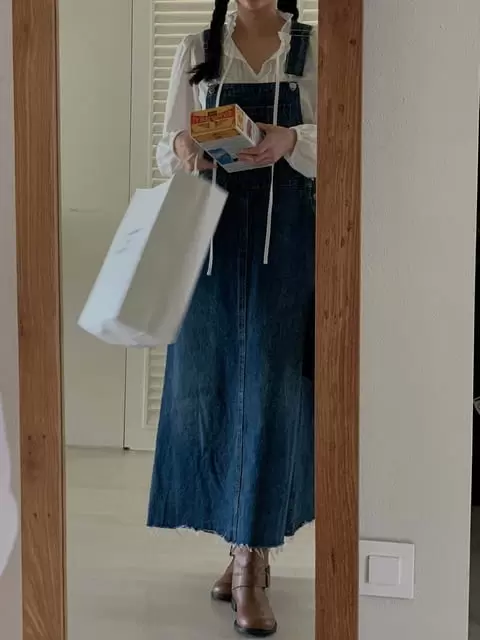 Dress Room - Korean Women Fashion - #shopsmall - Perry Denim Dungarees One-piece - 7
