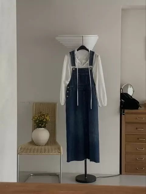 Dress Room - Korean Women Fashion - #thatsdarling - Perry Denim Dungarees One-piece - 8