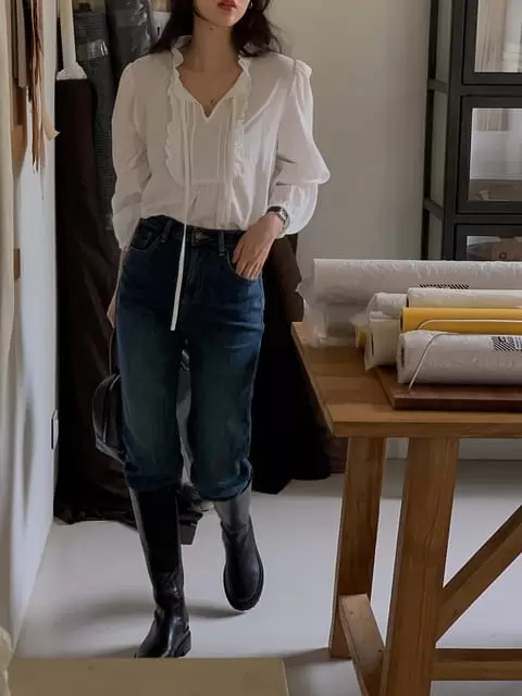 Dress Room - Korean Women Fashion - #vintageinspired - Standard Jeans - 6