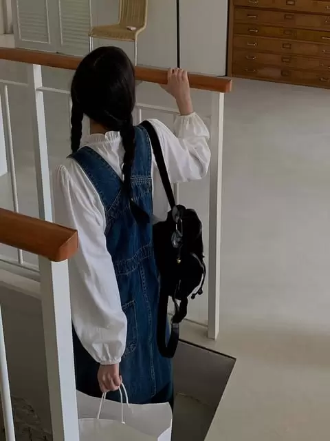 Dress Room - Korean Women Fashion - #vintageinspired - Perry Denim Dungarees One-piece - 2