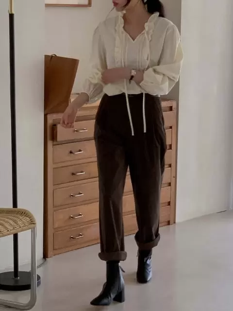 Dress Room - Korean Women Fashion - #womensfashion - Merry Corduroy Pants - 7
