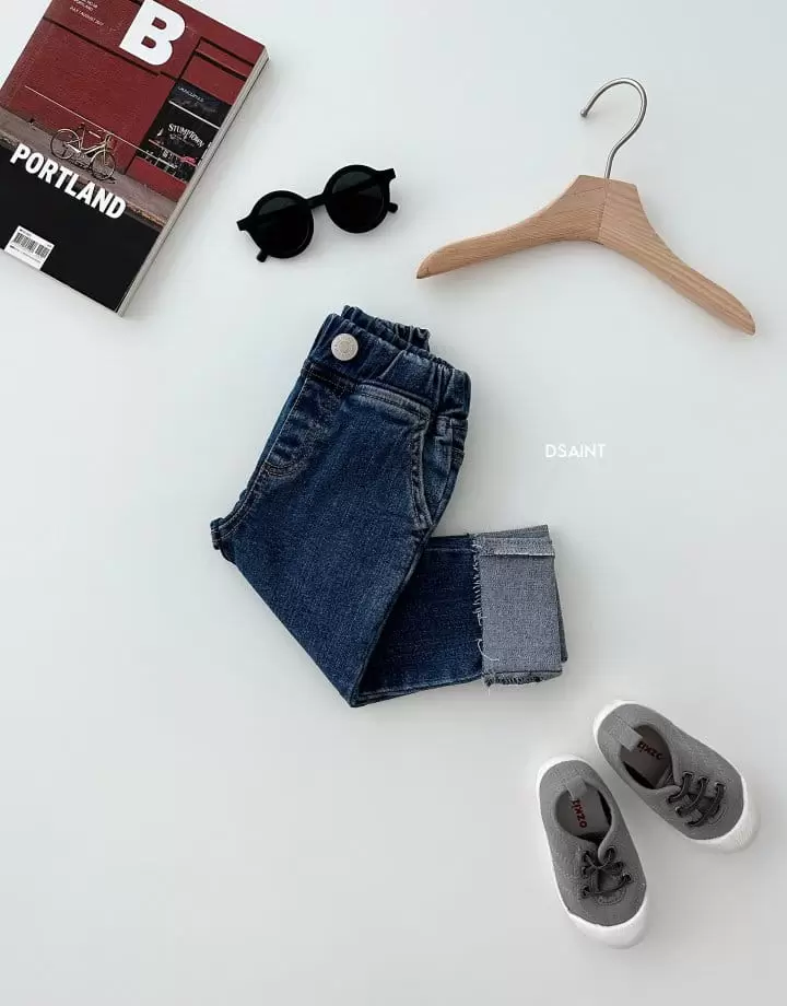 Dsaint - Korean Children Fashion - #childofig - Rolly Roll Up Span Jeans - 2